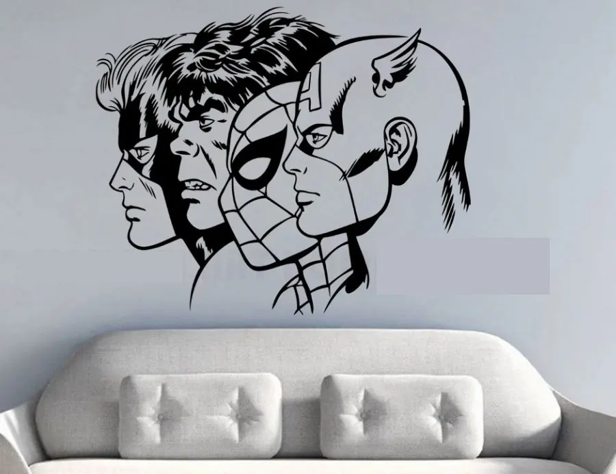 vinyl wall sticker superhero boy room decoration american captain spiderman hulk DY25
vinyl wall sticker superhero boy room decoration american captain spiderman hulk DY25