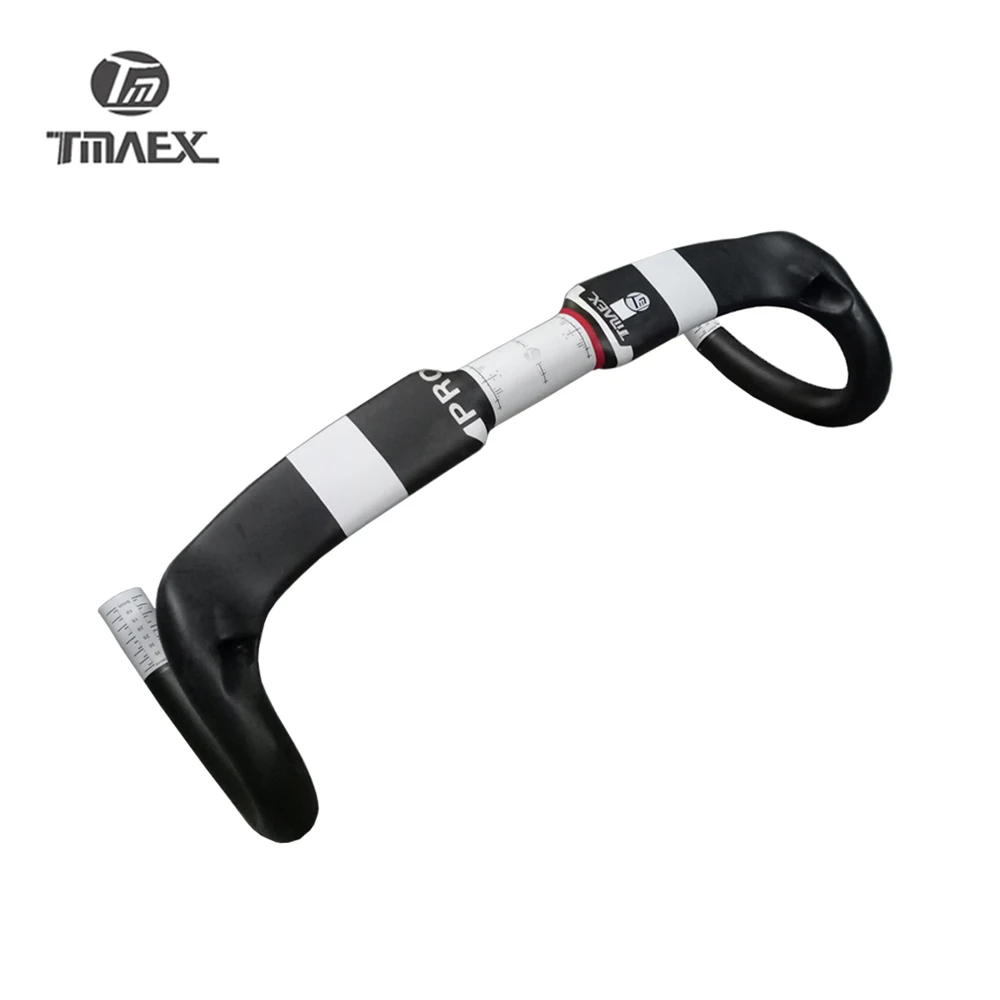 TMAEX PRO Белый T700 UD углеродный Руль Бент бар Дорожный гоночный велосипед Велоспорт