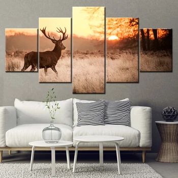 Canvas Painting Deer under dawn beautiful Scenery 5 Pieces Wall Art Painting Modular Wallpapers Poster Print Home Decor
Canvas Painting Deer under dawn beautiful Scenery 5 Pieces Wall Art Painting Modular Wallpapers Poster Print Home Decor