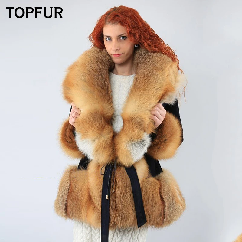 TOPFUR New Style Real Fur Coat Women 2018 Winter Genuine Rex Rabbit Fur Jacket With Gold Fox Fur Collar Thick Warm Female Coat
TOPFUR New Style Real Fur Coat Women 2018 Winter Genuine Rex Rabbit Fur Jacket With Gold Fox Fur Collar Thick Warm Female Coat