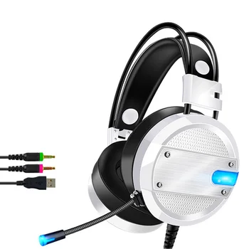 Gaming Headphone USB 3.5mm Game Headsets For PC with Microphone Gamer Earphone Interface LED Volume Control Over-ear Headphones
Gaming Headphone USB 3.5mm Game Headsets For PC with Microphone Gamer Earphone Interface LED Volume Control Over-ear Headphones