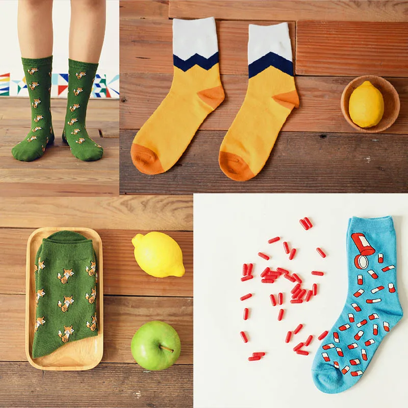 Men Women Cartoon Socks Cotton Colorful Cute Funny Happy kawaii Creative color matching Red pill Couple Socks for Girl Christmas
Men Women Cartoon Socks Cotton Colorful Cute Funny Happy kawaii Creative color matching Red pill Couple Socks for Girl Christmas