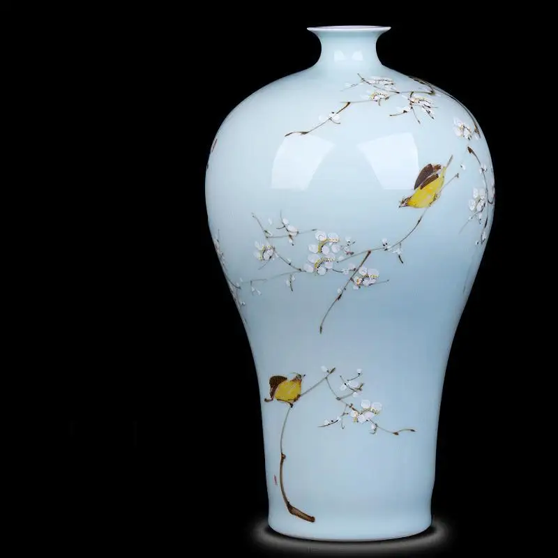 Creative Jingdezhen Ceramic Vase Hand Painted Thin Tire Porcelain Fashion Home collection Decoration Cabinet flower bird pattern
Creative Jingdezhen Ceramic Vase Hand Painted Thin Tire Porcelain Fashion Home collection Decoration Cabinet flower bird pattern