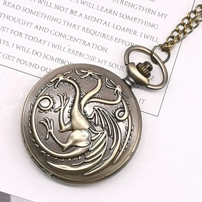 Steampunk Game Of Thrones House Targaryen Quartz Pocket Watch Awesome Dragon Fire And Blood Man Women Necklace Pendant Clock
Steampunk Game Of Thrones House Targaryen Quartz Pocket Watch Awesome Dragon Fire And Blood Man Women Necklace Pendant Clock