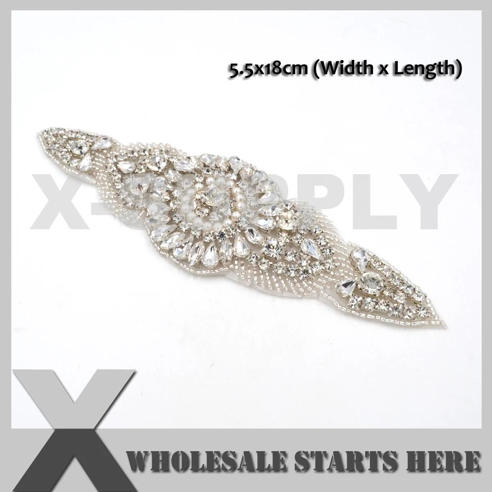 (5.5x18cm) Crystal Ion On Rhinestone Appliques for Wedding Bridal Dress,Headbands,X1-RAT2546
(5.5x18cm) Crystal Ion On Rhinestone Appliques for Wedding Bridal Dress,Headbands,X1-RAT2546