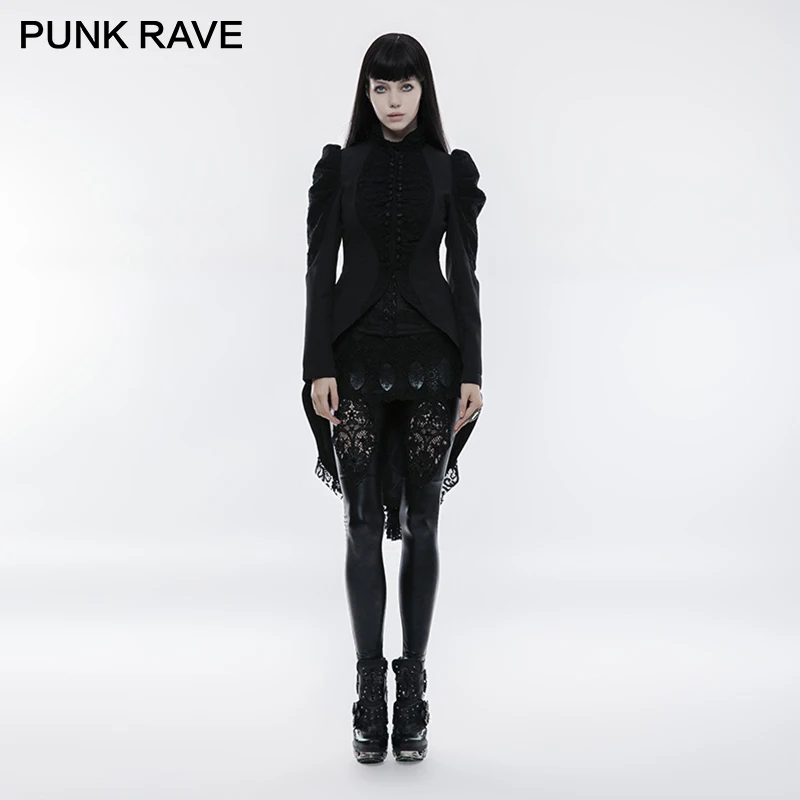 PUNK RAVE Gothic Puff Sleeve Female Swallow Tail Long Lace Vintage Tuxedo Black Pleated Jacket Gorgeous Vintage Long Women Coat
PUNK RAVE Gothic Puff Sleeve Female Swallow Tail Long Lace Vintage Tuxedo Black Pleated Jacket Gorgeous Vintage Long Women Coat