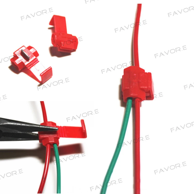 50PCS PVC Wire Crimp Terminals Connector Quick Splice Wiring Cable Clamp Red Connection Maintenance Tools 22-18 AWG
50PCS PVC Wire Crimp Terminals Connector Quick Splice Wiring Cable Clamp Red Connection Maintenance Tools 22-18 AWG