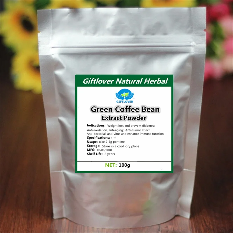 New Pure Green Coffee Bean Extract Powder,100% Natural and High quality MAX Strength Weight Loss Slimming,Free shipping
New Pure Green Coffee Bean Extract Powder,100% Natural and High quality MAX Strength Weight Loss Slimming,Free shipping