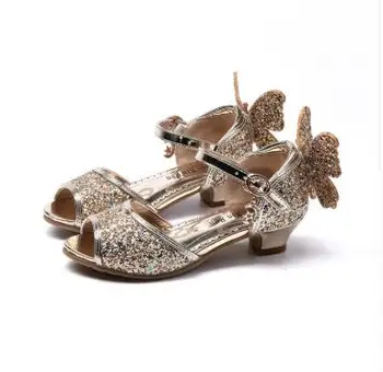 Girls Sandals Summer New Girl Princess Shoes Shiny bow Crystal shoes Child Show High heels silver gold pink
Girls Sandals Summer New Girl Princess Shoes Shiny bow Crystal shoes Child Show High heels silver gold pink