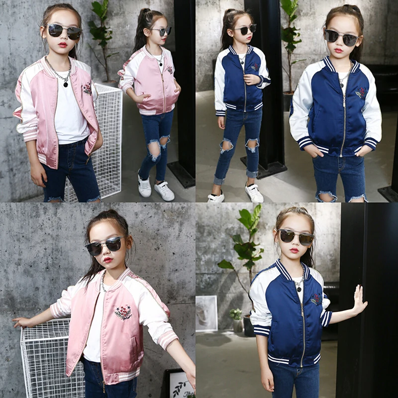 Autumn Girl Jacket Embroidery Bomber Jacket For Girl Windproof Baby Girl Baseball Jacket Active Kids Children Coat 2 Colors
Autumn Girl Jacket Embroidery Bomber Jacket For Girl Windproof Baby Girl Baseball Jacket Active Kids Children Coat 2 Colors