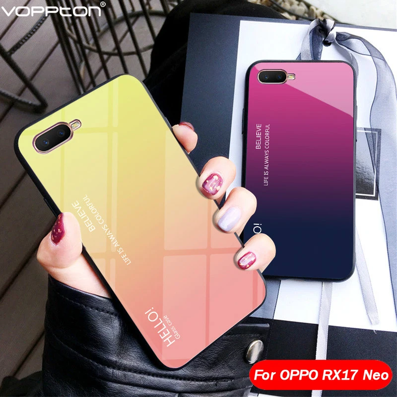 Gradient Tempered Glass Case For OPPO RX17 Neo Case Silicone TPU Frame Hard Glass Back Cover For OPPO RX 17 Neo Shockproof funda
Gradient Tempered Glass Case For OPPO RX17 Neo Case Silicone TPU Frame Hard Glass Back Cover For OPPO RX 17 Neo Shockproof funda
