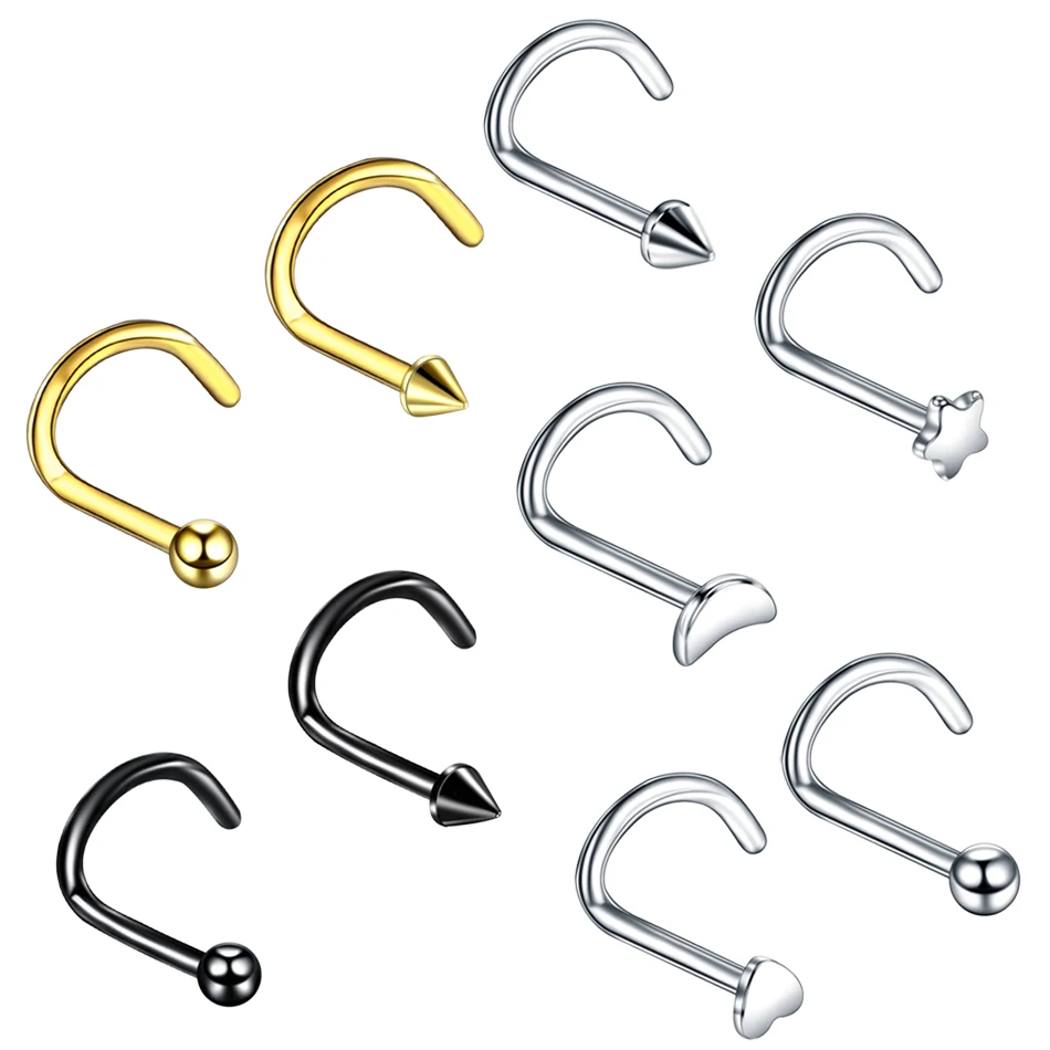 New Fashion 1PC Steel Multiple L Shapes Nose Piercing Nose Ring Nostril Cartilage Nose Bone Studs Body Jewelry Piercing 20G
New Fashion 1PC Steel Multiple L Shapes Nose Piercing Nose Ring Nostril Cartilage Nose Bone Studs Body Jewelry Piercing 20G