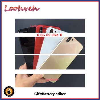 AAA+ High Quality Back Cover For iphone 6 6G like X or 6S like X Housing Battery cover Rear Door Chassis Frame + Battery sticker
AAA+ High Quality Back Cover For iphone 6 6G like X or 6S like X Housing Battery cover Rear Door Chassis Frame + Battery sticker