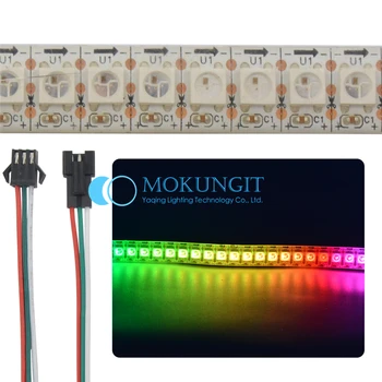 50X 1M DC5V SK6812 WS2812B 5050 RGB 144 LEDs Pixels Addressable Led Strip Light IP20 IP65 IP67 White / Black PCB Tape DC5V
50X 1M DC5V SK6812 WS2812B 5050 RGB 144 LEDs Pixels Addressable Led Strip Light IP20 IP65 IP67 White / Black PCB Tape DC5V
