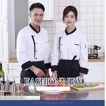 (10set coat-apron)Chef wear long sleeved autumn and winter hotel chef kitchen and canteen dress uniform cake pastry after
(10set coat-apron)Chef wear long sleeved autumn and winter hotel chef kitchen and canteen dress uniform cake pastry after