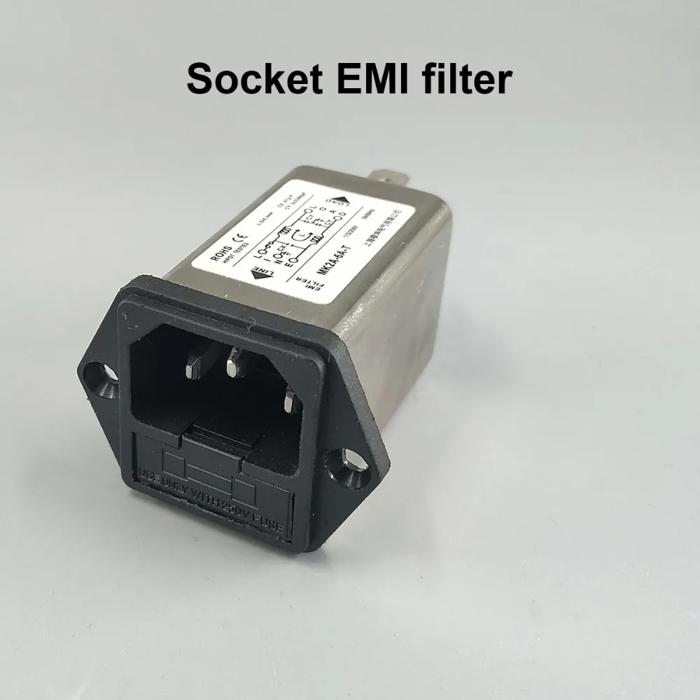 Фото Впускной модуль IEC розетка переменного тока с предохранителем фильтром EMI 6A 115 В/250 В 50 Гц/60 | Электрические розетки (32870388677)