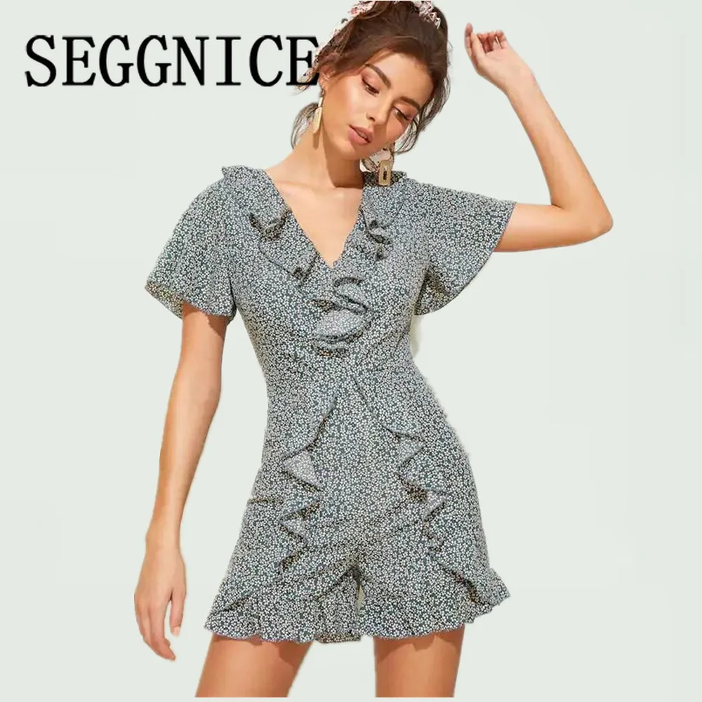 Women Chiffon Beach Playsuits V-Neck Print Female Short Sleeve Jumpsuits Loose Holiday Sexy Ruffle Playsuits Fashion 2019 New
Women Chiffon Beach Playsuits V-Neck Print Female Short Sleeve Jumpsuits Loose Holiday Sexy Ruffle Playsuits Fashion 2019 New