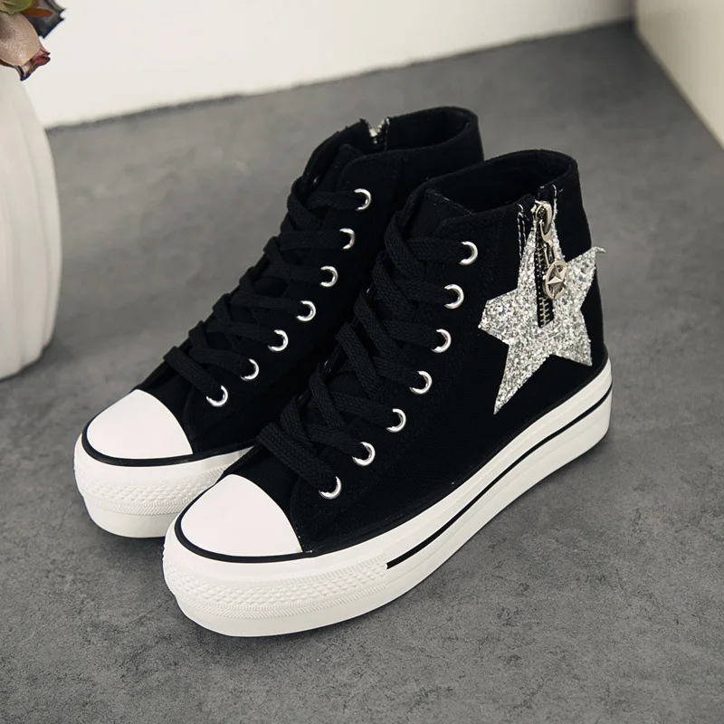 JNNGRIOR Superstar High Top Canvas Women Shoes Espadrilles Spring Autumn Women's Wedges Shoes Lace Up Casual Shoes Sapatilha
JNNGRIOR Superstar High Top Canvas Women Shoes Espadrilles Spring Autumn Women's Wedges Shoes Lace Up Casual Shoes Sapatilha
