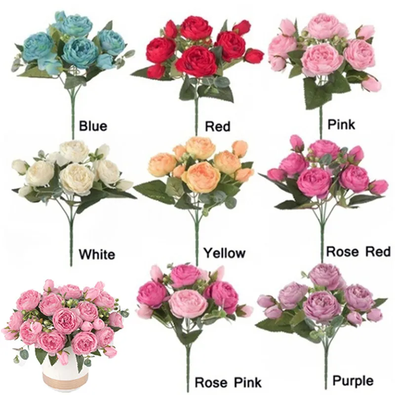 1 Bouquet 5 Heads Artificial Silk Flowers Small bouquet flores Home Party Spring Wedding Decoration Mariage Beautifu Fake Flower
1 Bouquet 5 Heads Artificial Silk Flowers Small bouquet flores Home Party Spring Wedding Decoration Mariage Beautifu Fake Flower