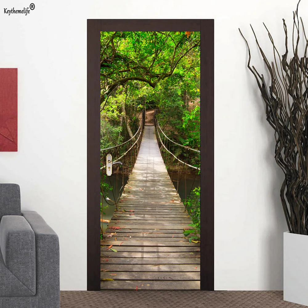 2 pcs/set 3D Landscape Wall Stickers Wood Suspension Bridge Door Stickers Art Vinyl Removable Mural Home Decor Wall Stickers
2 pcs/set 3D Landscape Wall Stickers Wood Suspension Bridge Door Stickers Art Vinyl Removable Mural Home Decor Wall Stickers