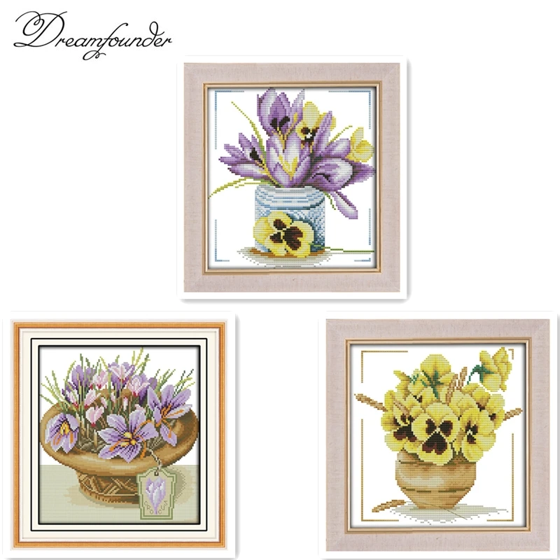Small pot crocus cross stitch kit aida 14ct 11ct count print canvas stitches embroidery DIY handmade needlework
Small pot crocus cross stitch kit aida 14ct 11ct count print canvas stitches embroidery DIY handmade needlework