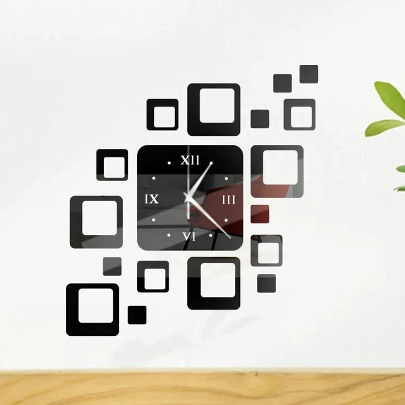 Mirror Wall Stickers Square 3D Clock Decorative Foil Wall Stickers DIY Home Decor Living Room Door Decoration Wall Decal Hot
Mirror Wall Stickers Square 3D Clock Decorative Foil Wall Stickers DIY Home Decor Living Room Door Decoration Wall Decal Hot