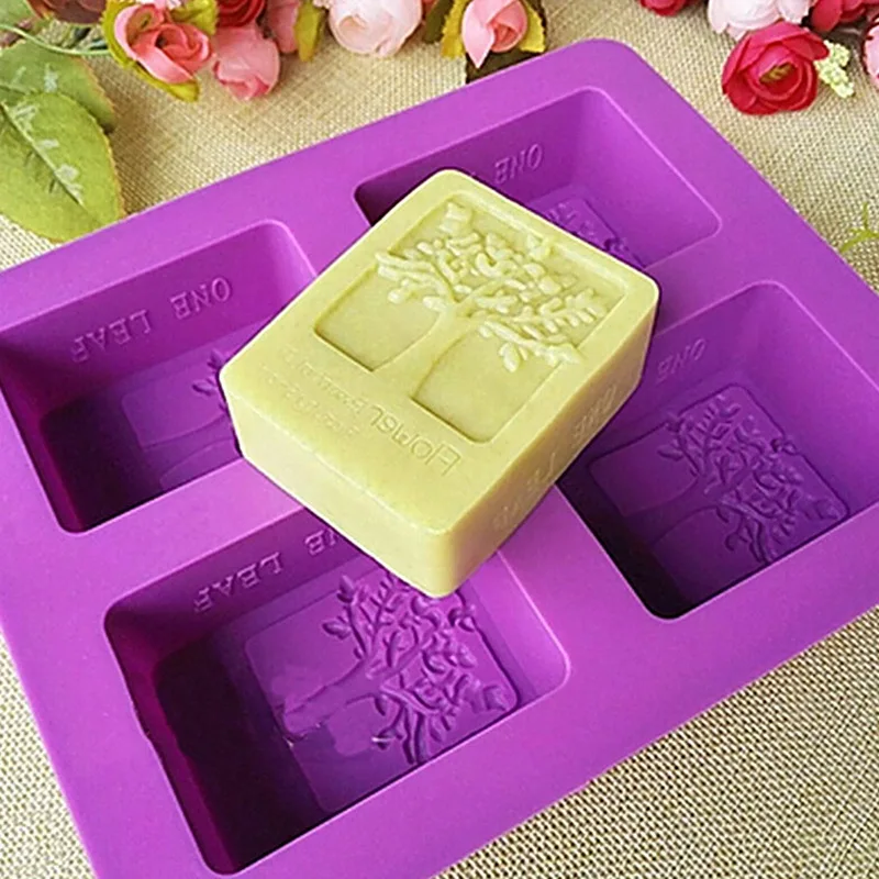 IVYSHION Creative Tree Shaped Purple Rectangle Silicone Mold 4 Hole Soap Mold Crafts Chocolate Cake Molding Hand Making Tools
IVYSHION Creative Tree Shaped Purple Rectangle Silicone Mold 4 Hole Soap Mold Crafts Chocolate Cake Molding Hand Making Tools