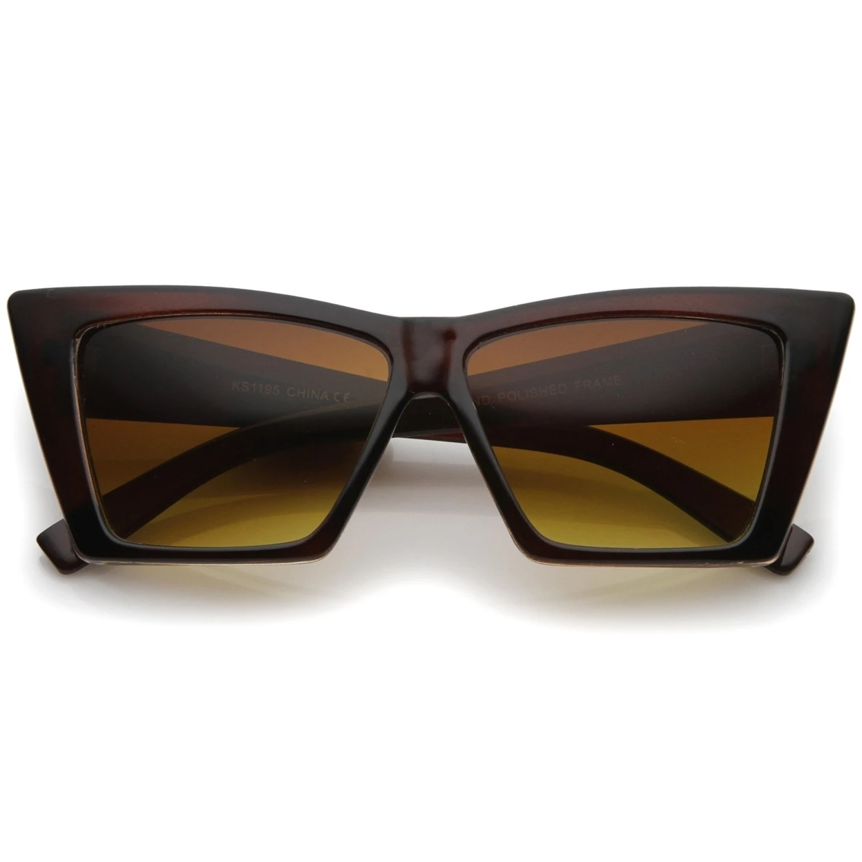 High Point Geometric Frame Square Lens Cat Eye Sunglasses 58mm (4)