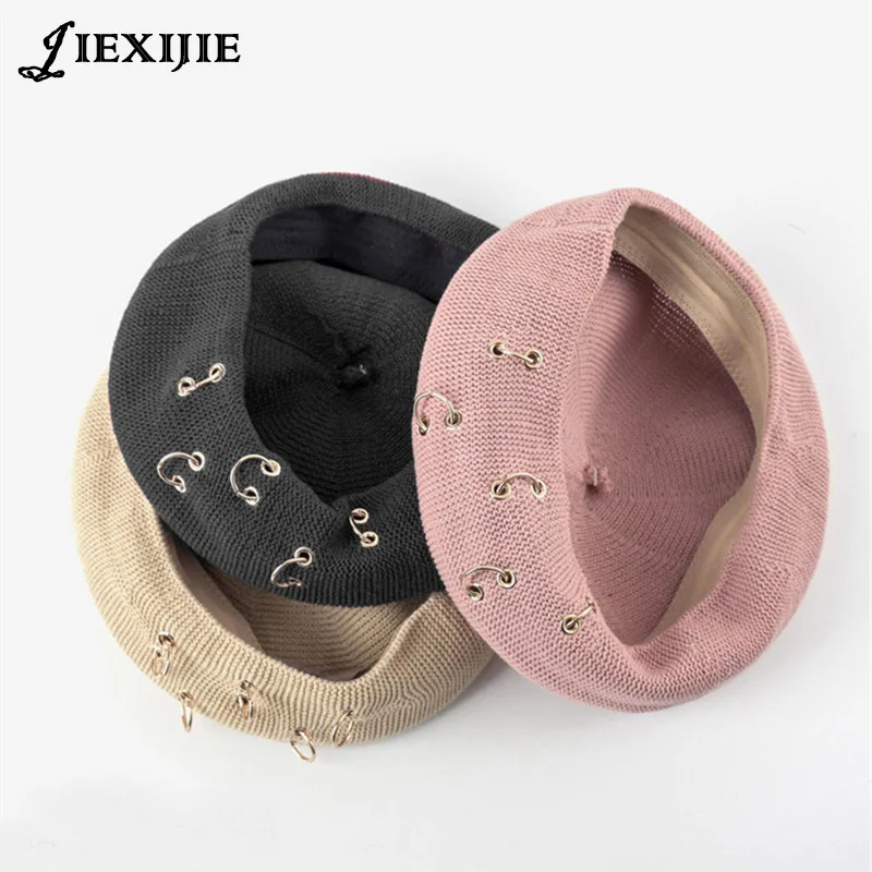 Jiexijie New Fashion Twisted Girls knitted Beret Retro hat Keep Warm Cap 5 color cotton hats painter women octagonal hat 2017
Jiexijie New Fashion Twisted Girls knitted Beret Retro hat Keep Warm Cap 5 color cotton hats painter women octagonal hat 2017