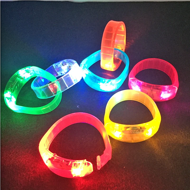 GlowLed Toys Voice Sound Control Led Flashing Bracelet control Bangle Christmas New Year wedding Decoration Glow In The Dark (18)
