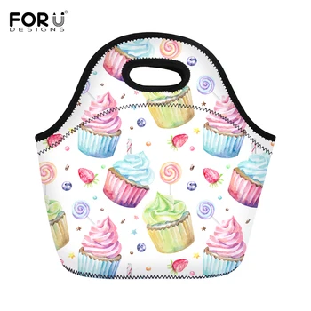 FORUDESIGNS Cupcake Pattern Lunch Bag 3D Printing Neoprene With Zipper Women Girl Cooler Handbag Beach Food Picnic Bolsa Termica
FORUDESIGNS Cupcake Pattern Lunch Bag 3D Printing Neoprene With Zipper Women Girl Cooler Handbag Beach Food Picnic Bolsa Termica