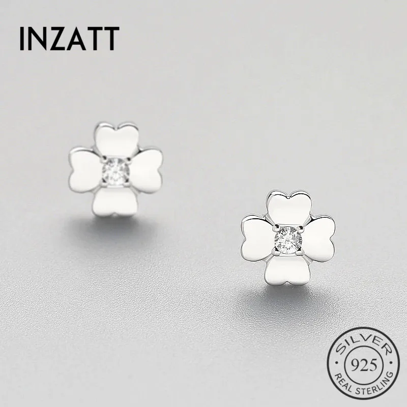 INZATT 2018 New Romantic Clover Zircon Stud Earrings Real 925 Sterling Silver For Women Engagement Fine Jewelry Minimalist Gift
INZATT 2018 New Romantic Clover Zircon Stud Earrings Real 925 Sterling Silver For Women Engagement Fine Jewelry Minimalist Gift