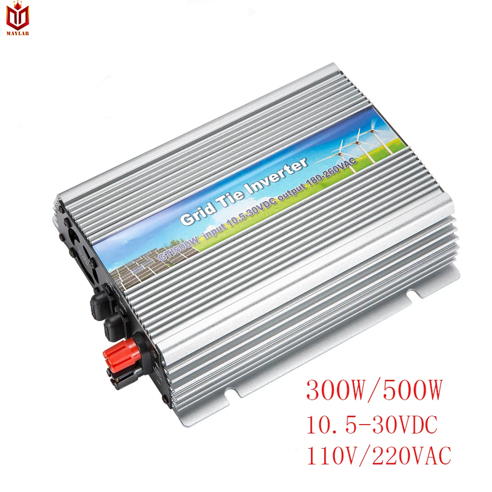 MAYLAR@ 300W 500W Solar Grid Tie Pure Sine Wave Inverter Power Supply 10.5-30VDC 90-260VAC For 18V-36Cells Panels
MAYLAR@ 300W 500W Solar Grid Tie Pure Sine Wave Inverter Power Supply 10.5-30VDC 90-260VAC For 18V-36Cells Panels