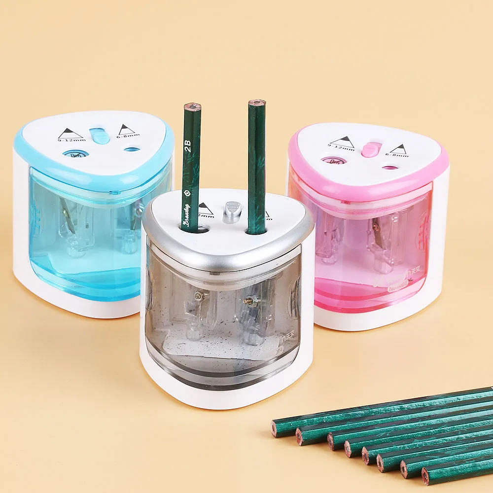 NEW Automatic Electric Switch Two-hole Pencil Sharpener Battery Operated Sharpener Home Office School Supplies Stationery
NEW Automatic Electric Switch Two-hole Pencil Sharpener Battery Operated Sharpener Home Office School Supplies Stationery