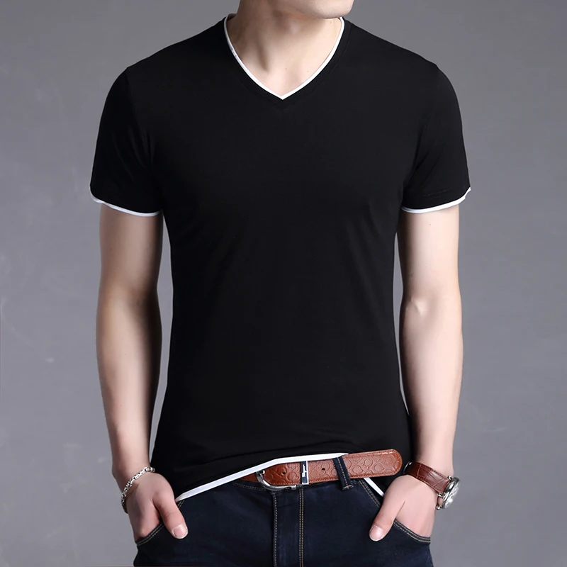 2020 New Fashion Brand T Shirt For Men Solid Color V Neck Trending Street Style Tops Cotton Cool Short Sleeve Tee Men Clothes
2020 New Fashion Brand T Shirt For Men Solid Color V Neck Trending Street Style Tops Cotton Cool Short Sleeve Tee Men Clothes