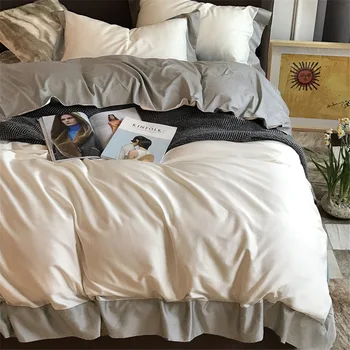 CHAUSUB Solid Color Bedding Set 4PCS 100% Satin Egyptian Cotton Duvet Cover King Queen Size Bed Cover Sheet Silky Bed Linen
CHAUSUB Solid Color Bedding Set 4PCS 100% Satin Egyptian Cotton Duvet Cover King Queen Size Bed Cover Sheet Silky Bed Linen