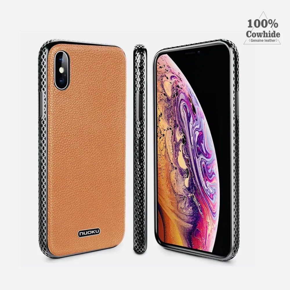 Роскошный чехол для телефона из натуральной кожи iPhone 7 8 Plus X деловая мягкая задняя