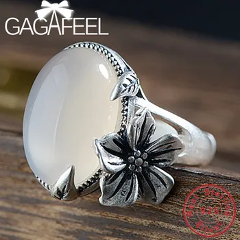 GAGAFEEL S990 Sterling Silver Rings White Stone with Flower Ring Vintage Jewelries for Women Female Top Quality
GAGAFEEL S990 Sterling Silver Rings White Stone with Flower Ring Vintage Jewelries for Women Female Top Quality
