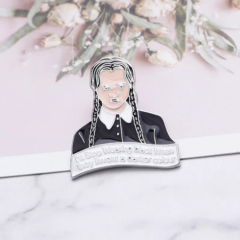 Men's and women's brooch Cartoon Character Brooch Badge Wednesday Addams Best Friend Gift Brooch Wholesale
Men's and women's brooch Cartoon Character Brooch Badge Wednesday Addams Best Friend Gift Brooch Wholesale