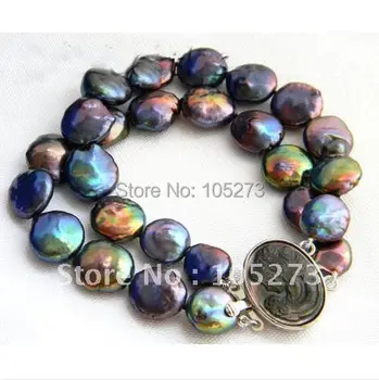 New Arrive Chirstmas Jewelry ! Stunning Natural 2Rows 8inch AA 14MM Black Coin Genuine Pearl Bracelet Shell Clasp Free Shipping
New Arrive Chirstmas Jewelry ! Stunning Natural 2Rows 8inch AA 14MM Black Coin Genuine Pearl Bracelet Shell Clasp Free Shipping