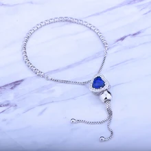 The Heart of the Ocean Charm Bracelets Cubic Zirconia Bracelet Slider Adjustable Chain Heart Charm Bracelet Women Jewelry
The Heart of the Ocean Charm Bracelets Cubic Zirconia Bracelet Slider Adjustable Chain Heart Charm Bracelet Women Jewelry