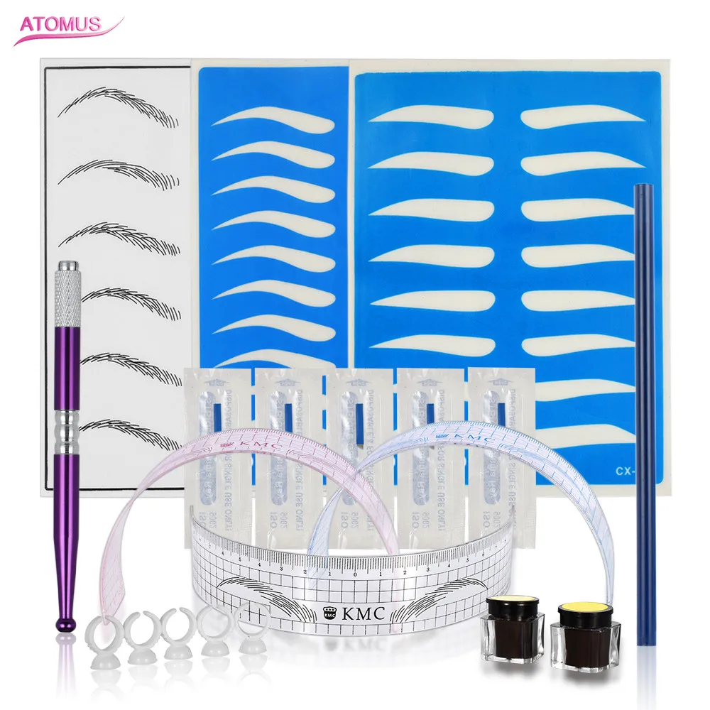 ATOMUS 1Set Pro Microblading Practice Skin Manual Pen Permanent Makeup Brow Ruler Tattoo Needle Pigment Ink Kit Set
ATOMUS 1Set Pro Microblading Practice Skin Manual Pen Permanent Makeup Brow Ruler Tattoo Needle Pigment Ink Kit Set