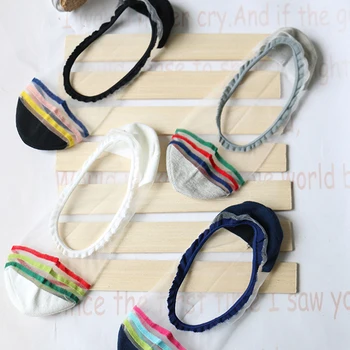 Sales 2 Pairs/Lot Summer Thin Striped Nylon Invisible Cool Socks Slippers Women Rainbow Color Transparent Boat Socks Mujer sock
Sales 2 Pairs/Lot Summer Thin Striped Nylon Invisible Cool Socks Slippers Women Rainbow Color Transparent Boat Socks Mujer sock