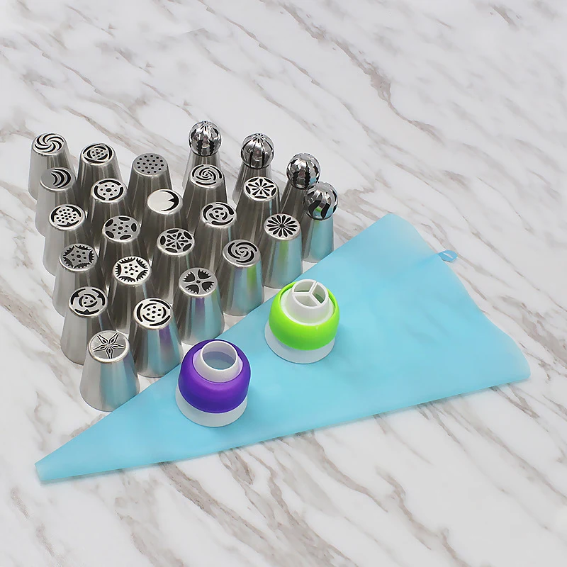 Pastry Nozzles And Coupler Icing Piping Tips Sets Stainless Steel Rose Cream Bakeware Cupcake Cake Decorating
Pastry Nozzles And Coupler Icing Piping Tips Sets Stainless Steel Rose Cream Bakeware Cupcake Cake Decorating