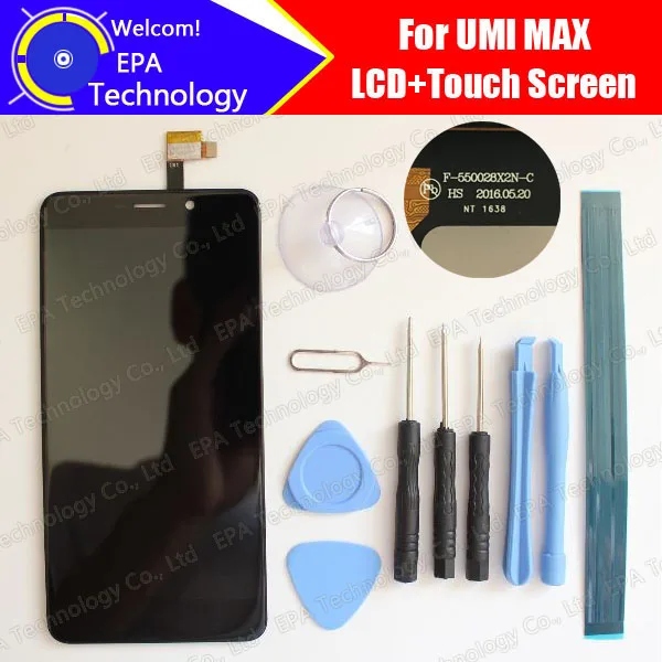 Umi Max LCD Display+Touch Screen Digitizer F-550028X2N-C 100% Original Tested LCD Screen Glass Panel For Max +tools+ Adhesive
Umi Max LCD Display+Touch Screen Digitizer F-550028X2N-C 100% Original Tested LCD Screen Glass Panel For Max +tools+ Adhesive
