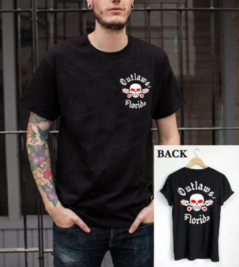 Outlaws Shirt Gang Motorcyle Florida Outlaws Mc Unisex T-shirt Men's Casual Cotton T Shirt
Outlaws Shirt Gang Motorcyle Florida Outlaws Mc Unisex T-shirt Men's Casual Cotton T Shirt