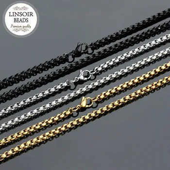 Stainless Steel Link Chain Necklace Women Mem With Lobster Clasps Silver/Gold/Black Color Link Chains For Jewelry Making F5029
Stainless Steel Link Chain Necklace Women Mem With Lobster Clasps Silver/Gold/Black Color Link Chains For Jewelry Making F5029