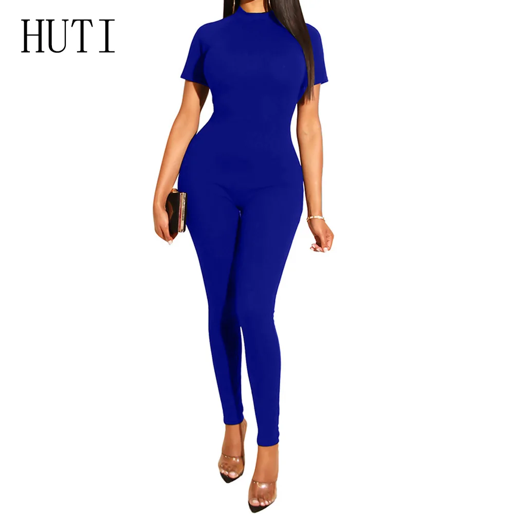 HUTI Summer Sexy Round Neck Short Sleeve Slim Jumpsuit Elegant Bodycon Bandage Palysuit Women Office Work Wear Rompers Overalls
HUTI Summer Sexy Round Neck Short Sleeve Slim Jumpsuit Elegant Bodycon Bandage Palysuit Women Office Work Wear Rompers Overalls