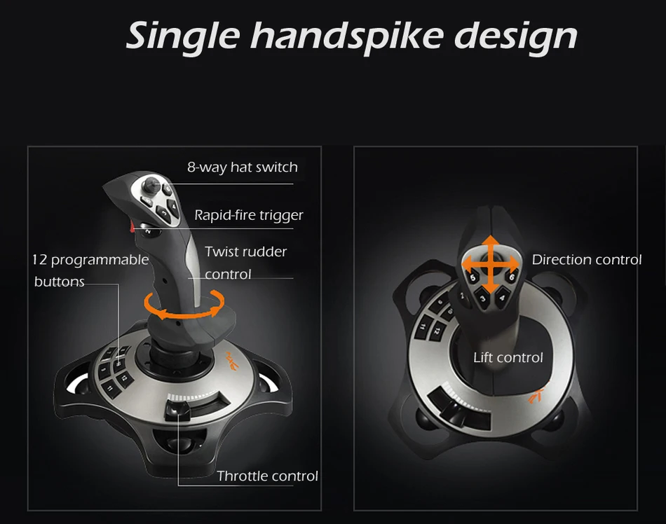 PXN PRO 2113 4 Axles Fixed Reliable Flying Game Rocker Joystick Simulator Professional Gaming Controller with Keyboard Mapping
PXN PRO 2113 4 Axles Fixed Reliable Flying Game Rocker Joystick Simulator Professional Gaming Controller with Keyboard Mapping
