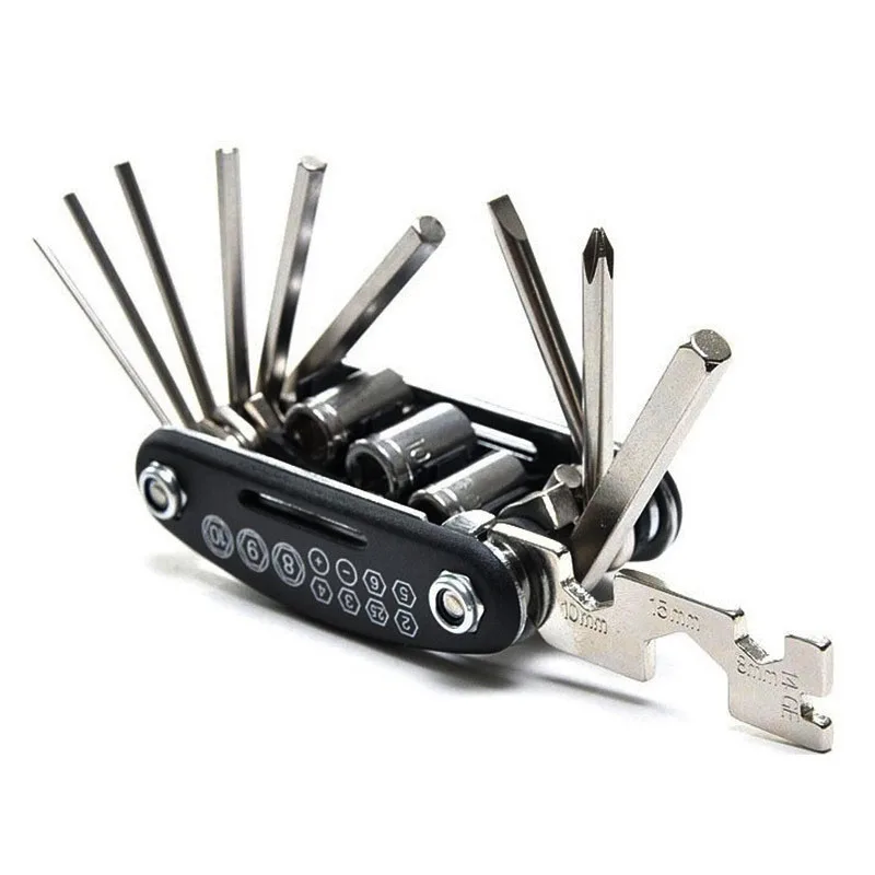 16 in 1 Multifunction Bicycle Repair Tools Kit Hex Spoke Cycling Screwdriver Tool MTB Mountain Cycling Bike Repair Tool
16 in 1 Multifunction Bicycle Repair Tools Kit Hex Spoke Cycling Screwdriver Tool MTB Mountain Cycling Bike Repair Tool